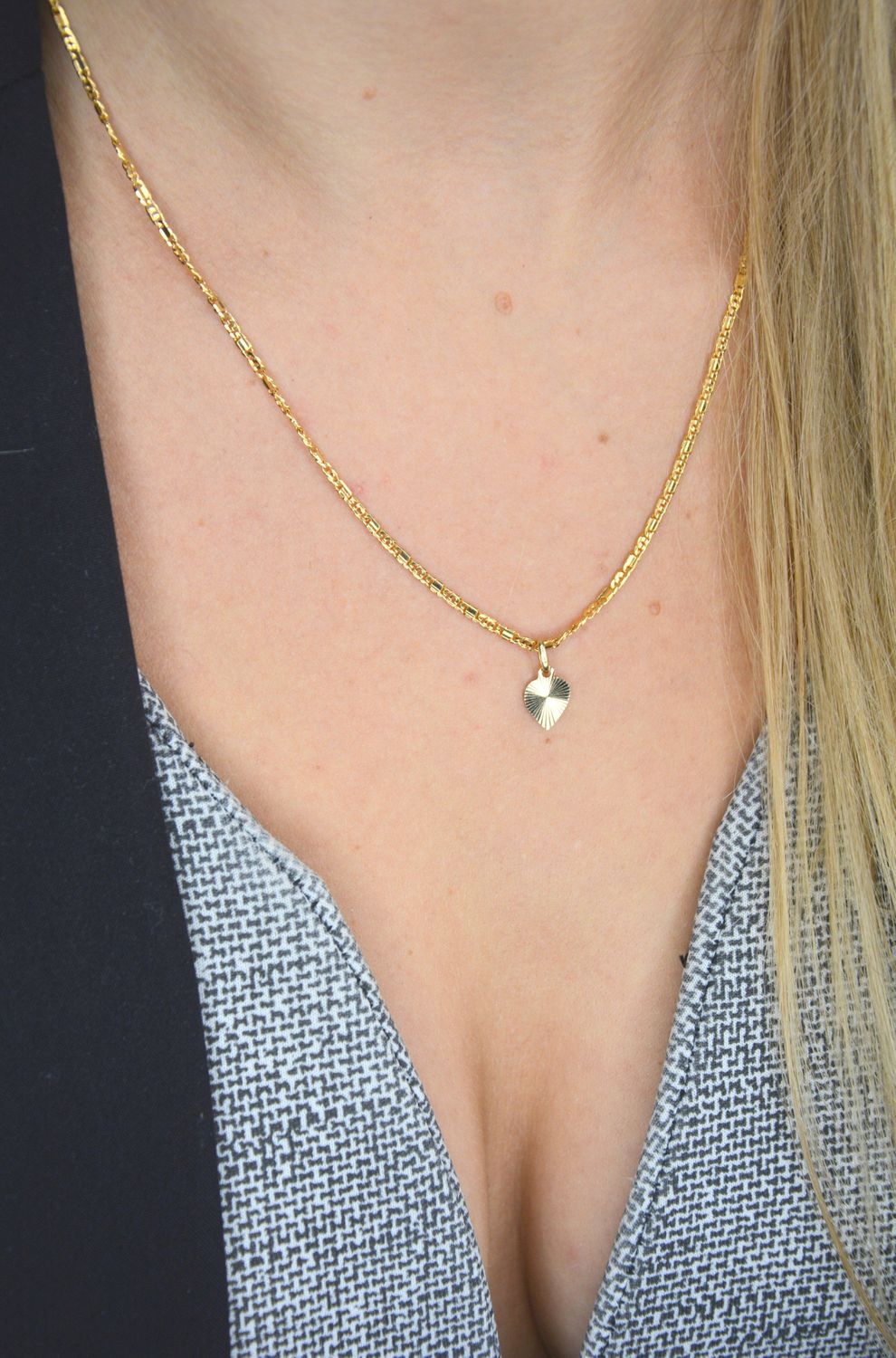 Złoty łańcuszek 585 o szerokości 2 mm z blaszką DIA-LAN-1235-585 2mm.jpg